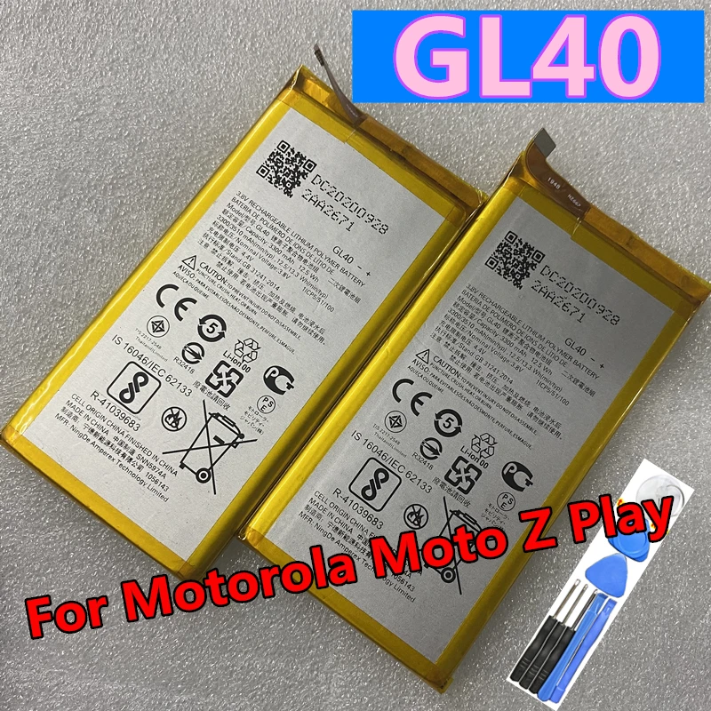 GL40 3510mAh High Quality Battery for Motorola Moto Z Play Droid XT1635 XT1635-01 XT1635-02 XT1635-03 SNN5974A Mobile Phone