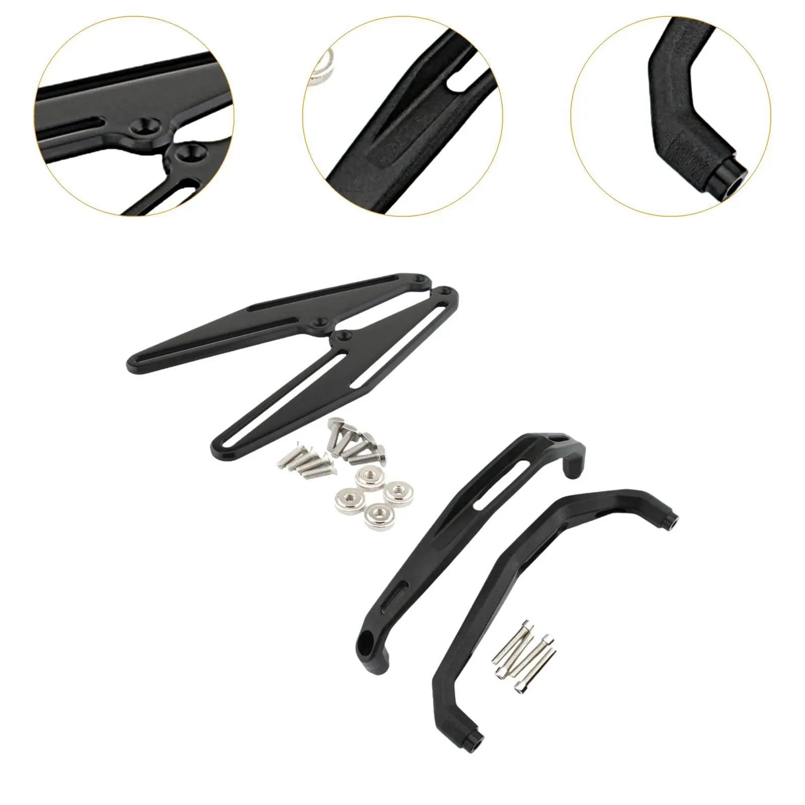 Windshield Bracket Adjuster with Grab Bar Maintenance Part Easy Installation Rear Seat Armrest Handle for Yamaha Tenere 700