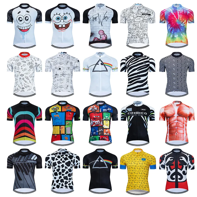 Codbco Men's Cycling Jersey MTB Maillot Bicycle Clothing 2023 Road Bike Clothes Downhill Shirt Summer Quick Dry Breathale Outfit