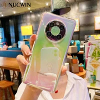 luxury gradient laser case for huawei p30 p40 p50 pro nova 7 8 mate 30 40 honor 50 se 30 30s 9a x10 max v40 aurora clear cover