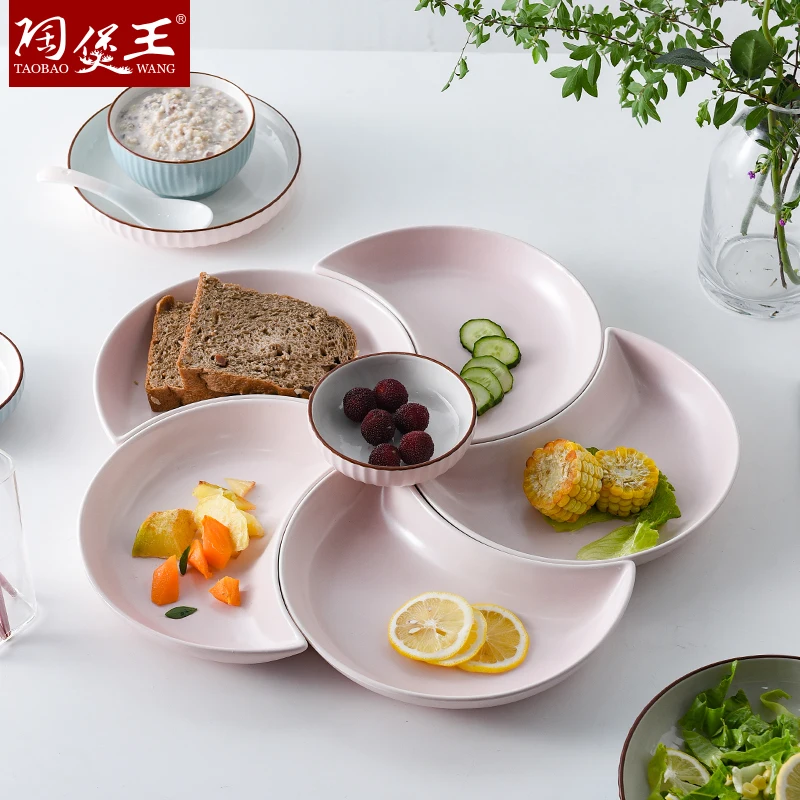 Керамические блюда Moon буфетные красивые тарелки конфеты искусственная чаша