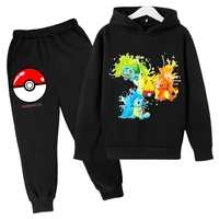 kids clothing sets printed full sleeves hoodie pants boys girls suit children casual clothing fitness sportswear pullover