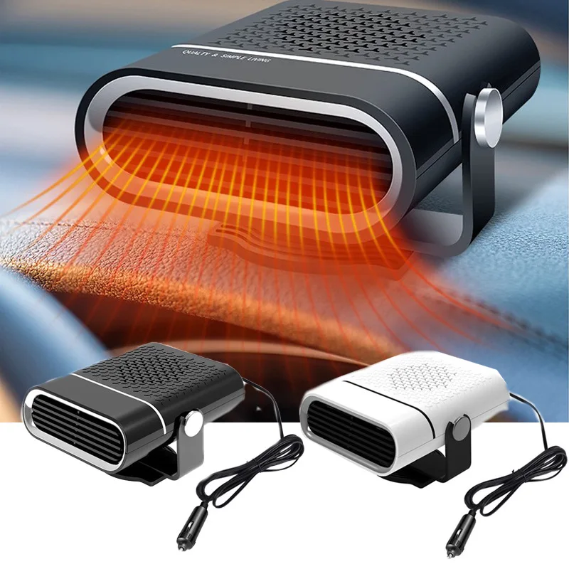

12v & 24v 150w 360 Rotating Car Heater with 2 in 1 Cold and Warm Wind for Automobile Windscreen Winter Defogger Defroster