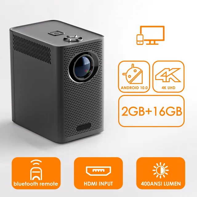 Projecteur intelligent Portable avec WiFi et Bluetooth, 4K 9500L, Android 10.0 1