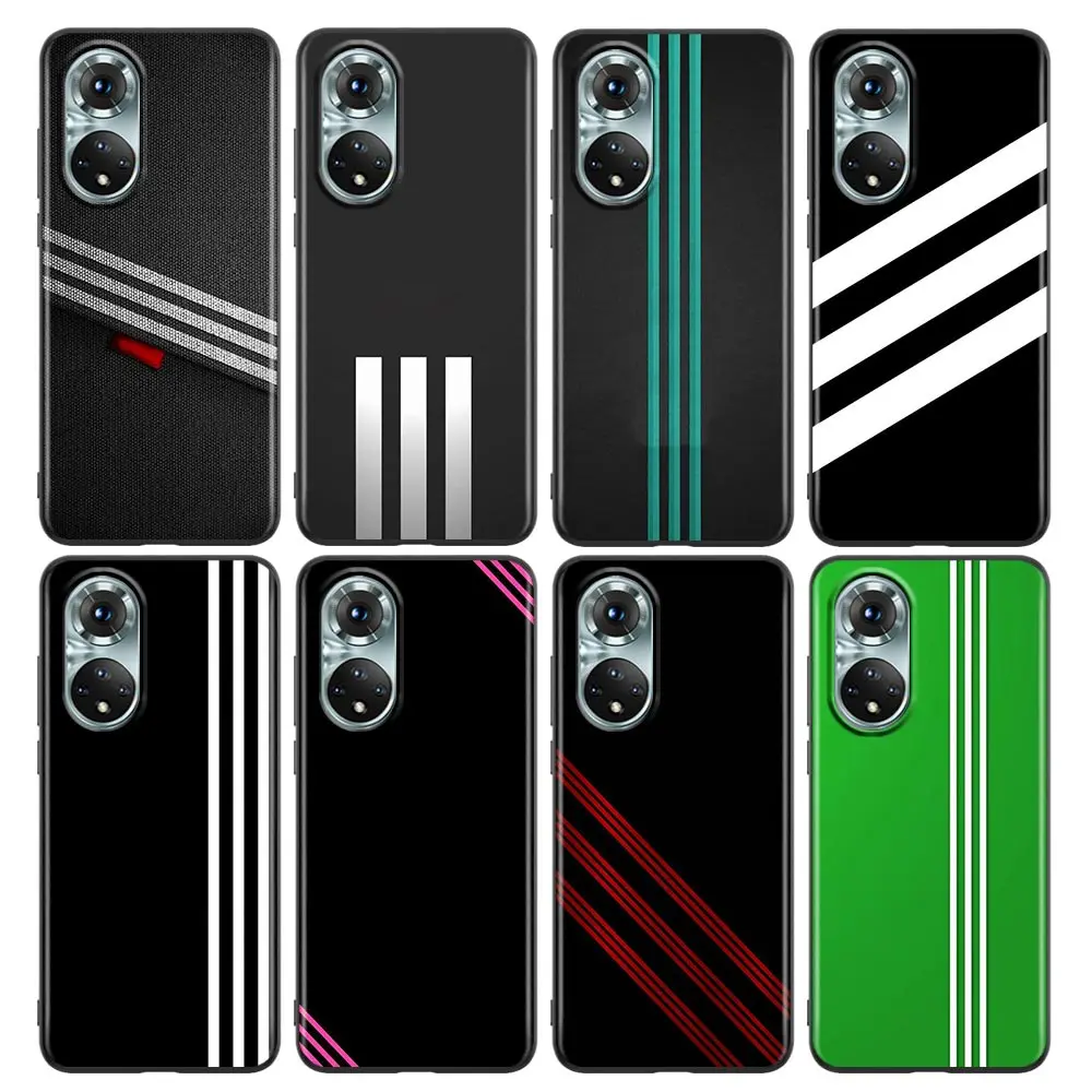 

Phone Case for Honor 8X 9S 9A 9C 9X Case Lite 9A 50 10 20 30 Pro 30i 20S(6.15) Silicone Cover Fashion Brand Stripes AD