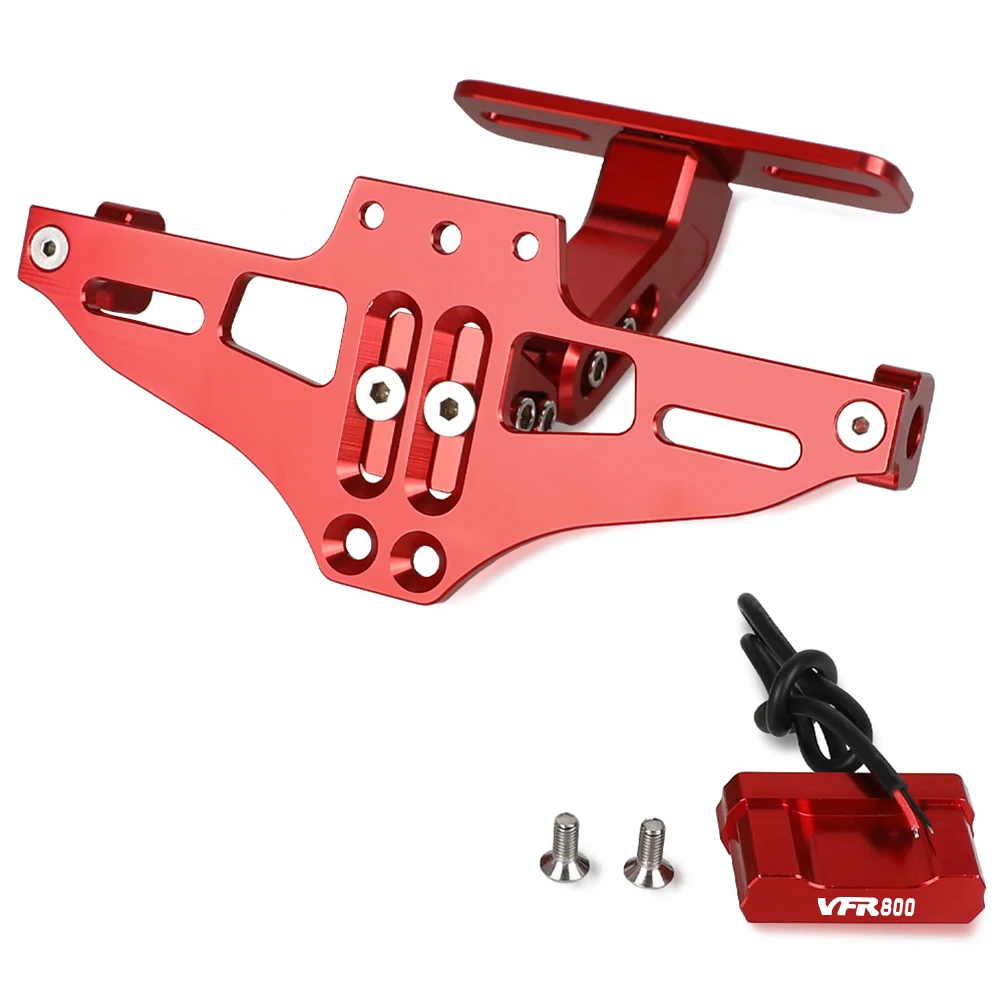 

FOR Honda VFR800/F Fi/W1 VTEC VFR 800 F 800F Fi W1 VTEC License Plate Holder Bracket Rear Tail Tidy Fender Eliminator Plate kit