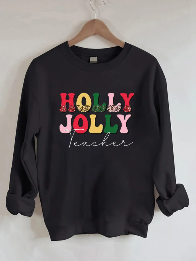 

Alphabet Printed Round Neck Casual Long Sleeve Sweatshirt