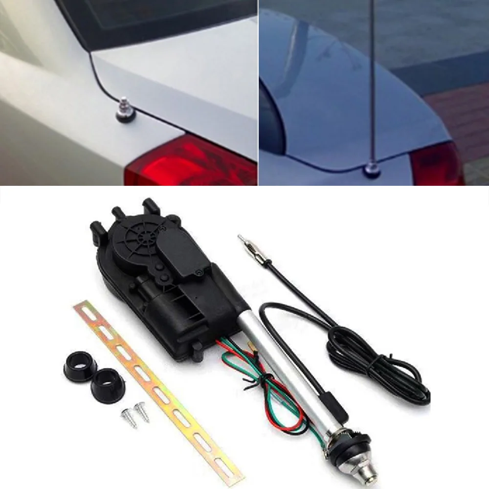 

12V Exterior Vehicle Aerials Car SUV AM FM Radio Electric Power Automatic Antenna Aerial Kit Pro Auto Replacement Auto Universal