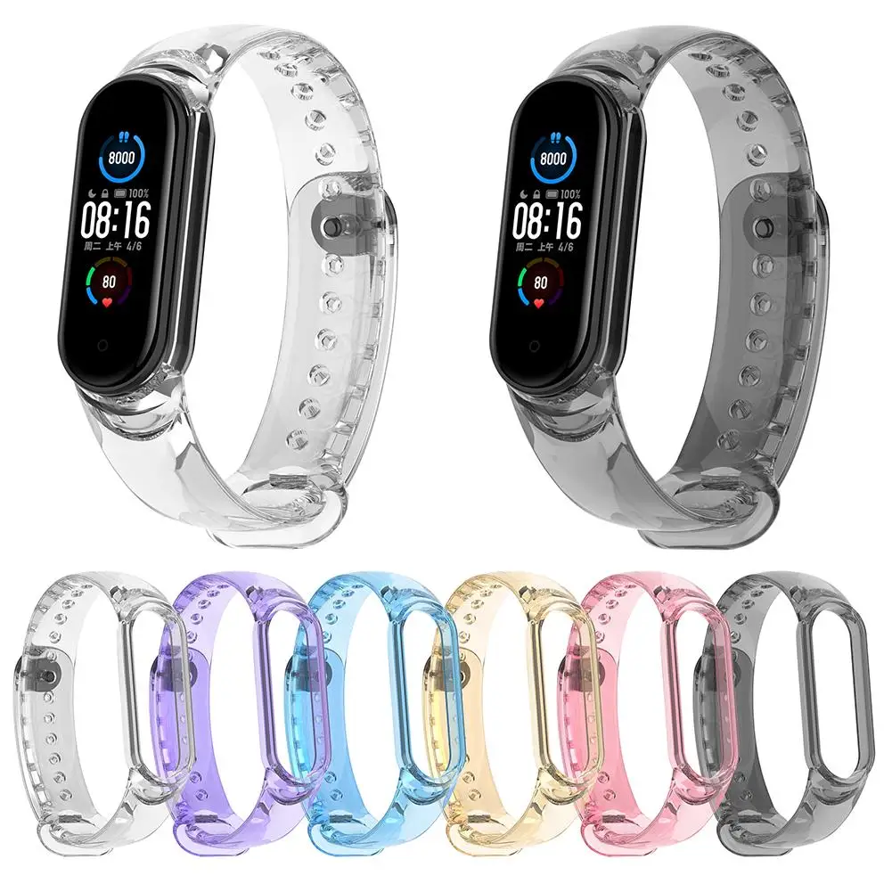 

Ремешок для часов, совместимый с Xiaomi Mi Band 7, многоцветный водонепроницаемый ремешок для наручных часов с изменением цвета в подсветке