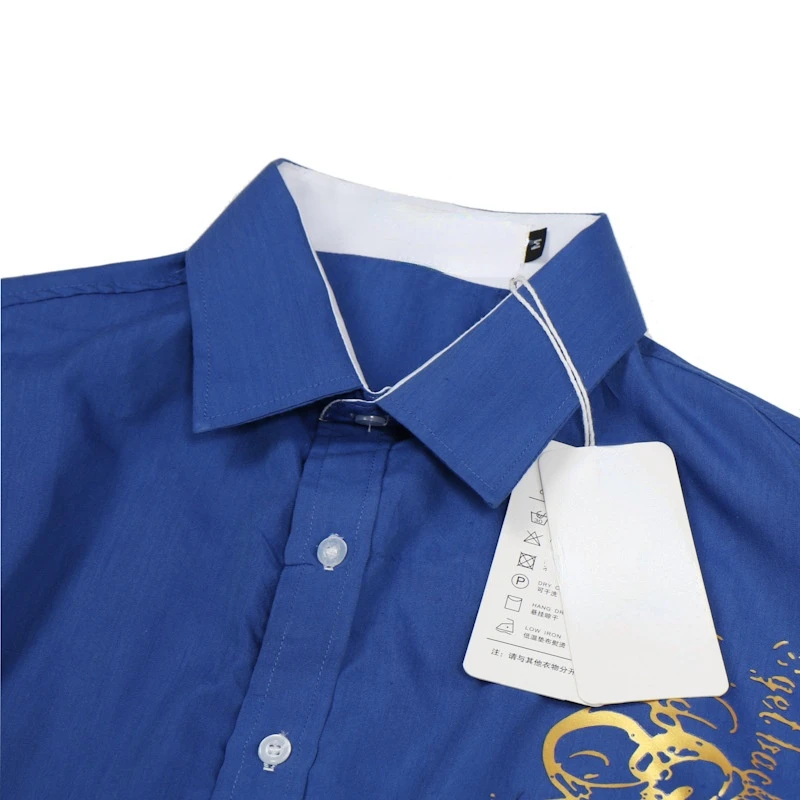 2022 Men's Casual Dress Shirt Fashion Designer Bronzing Pattern Fashion Long Sleeve Slim Fit  landuxiu