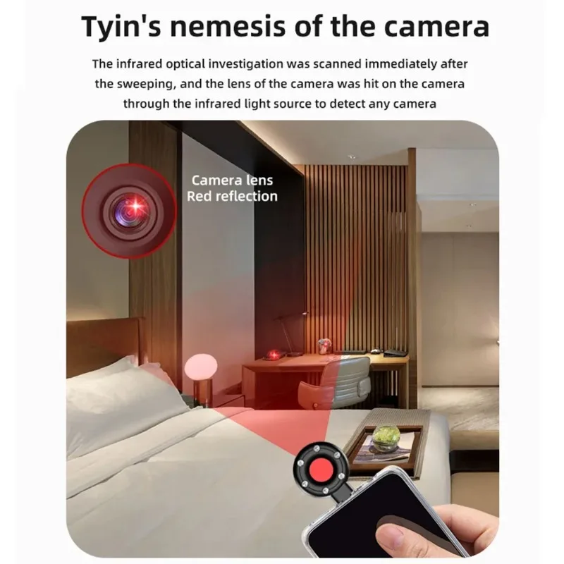 Портативный детектор камеры радиочастотный ИК-сигнализация для путешествий на