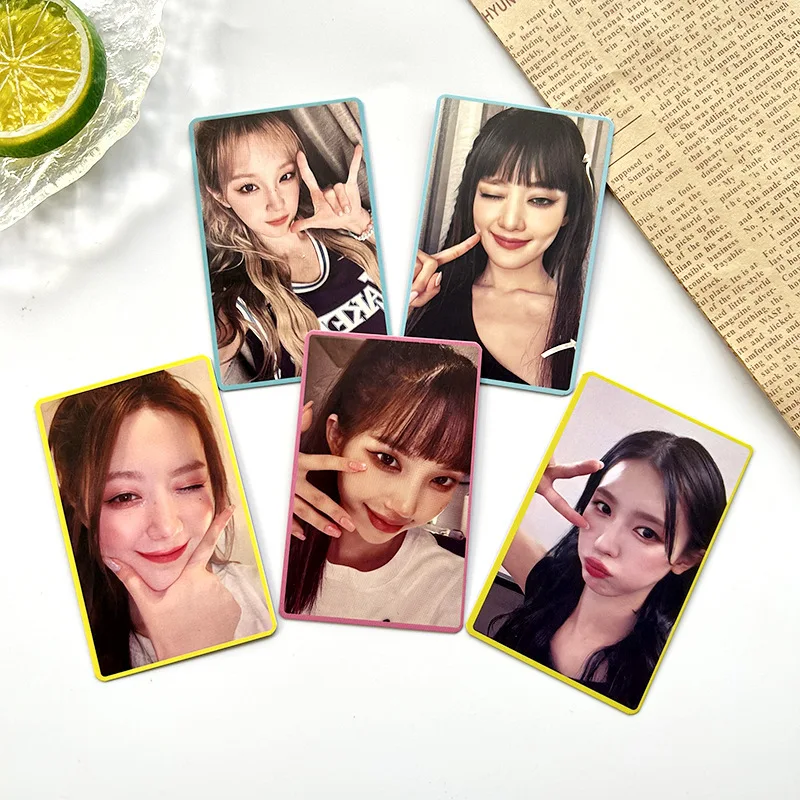 

5 шт./комплект, альбом Kpop (G), японская полевая неделя, открытка LOMO, входная открытка, Минни, Юки, шухуа, SOOJIN, Подарочная открытка, фотооткрытка