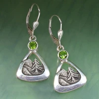 vintage chinoiserie hollow pine earrings mountain pine drop earrings jewelry