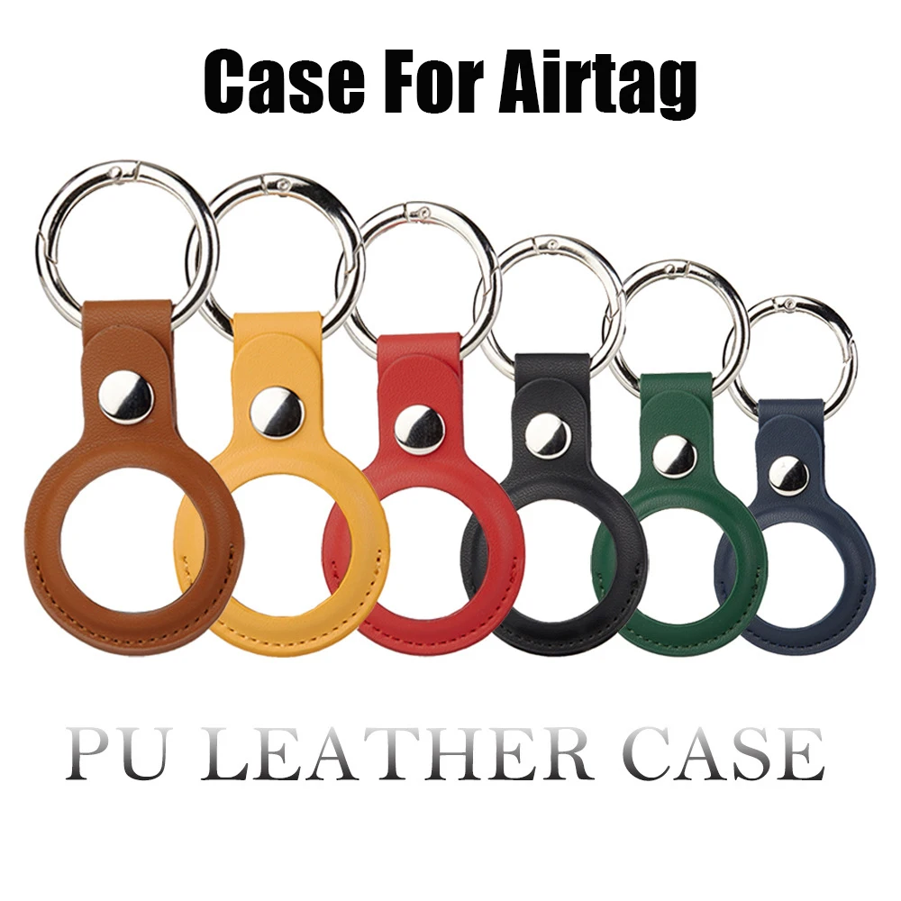 

Кожаный чехол для Apple Airtag, защитный чехол-брелок для Airtag Tracker Locator, чехол с защитой от потери для Airtag Air Tag