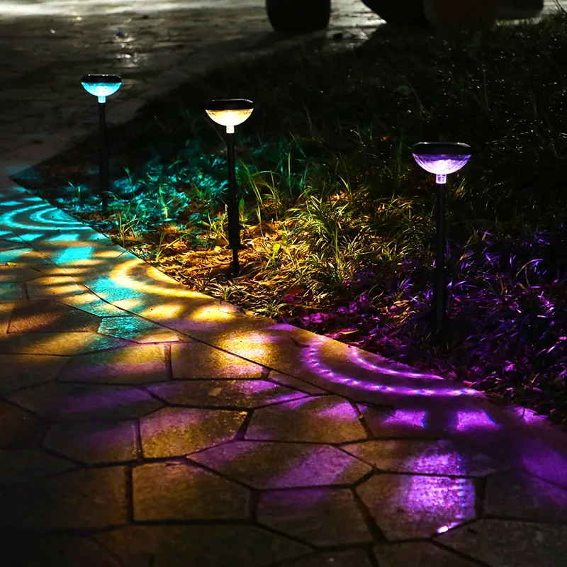 

Led Solar Lights Outdoor Garden Lights Waterproof RGB Color Changing Solar Pathway Lawn Lamp Solar Lighting for The Garden Decor