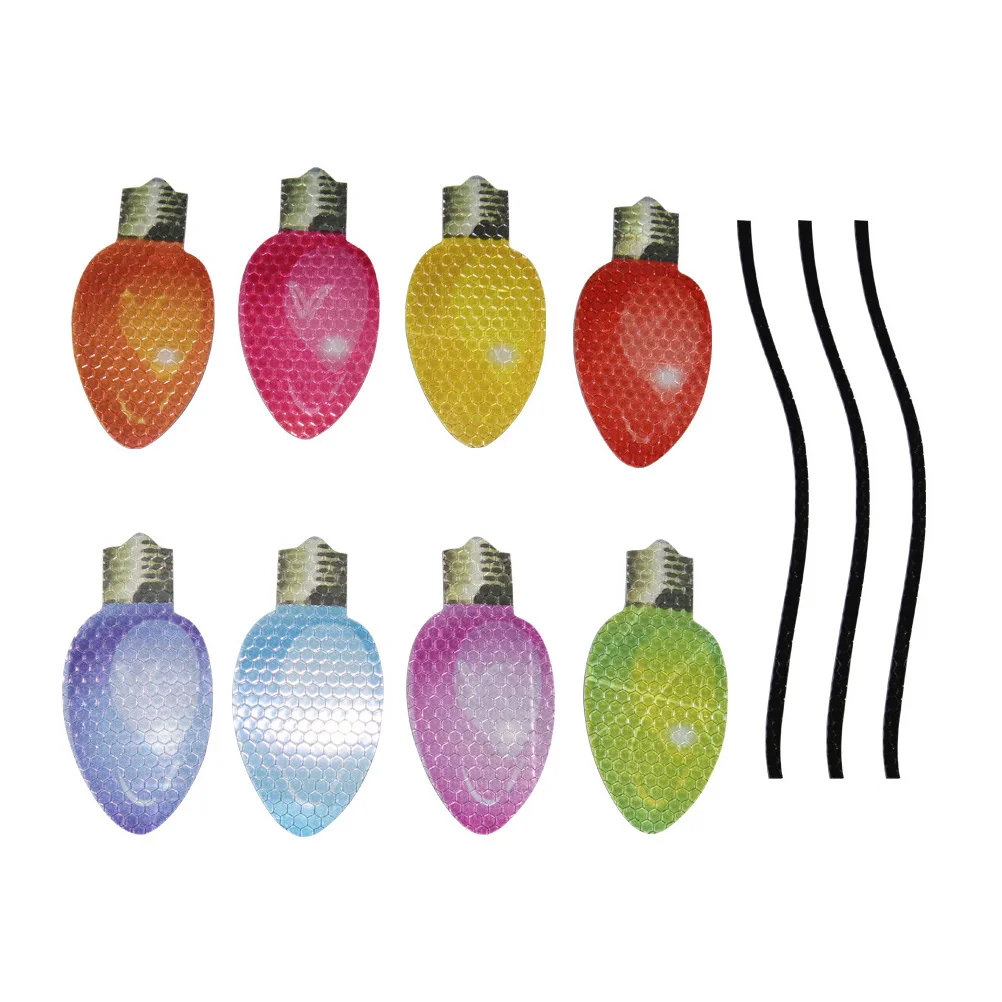 

Magnets Car Christmas Reflective Magnet Sticker Bulb Garage Refrigerator Goth Accessories Decal Lights Light Decorations