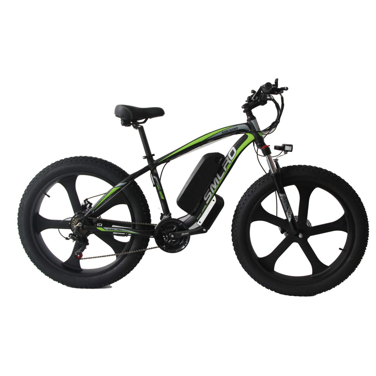 Duty Free SMLRO XDC600 Electric Bicycle Snow Bike 500W 1000W 48V 13AH 21 Speed E-Bike 26 Inch Fat Tire Integrated Wheel Ebike images - 6
