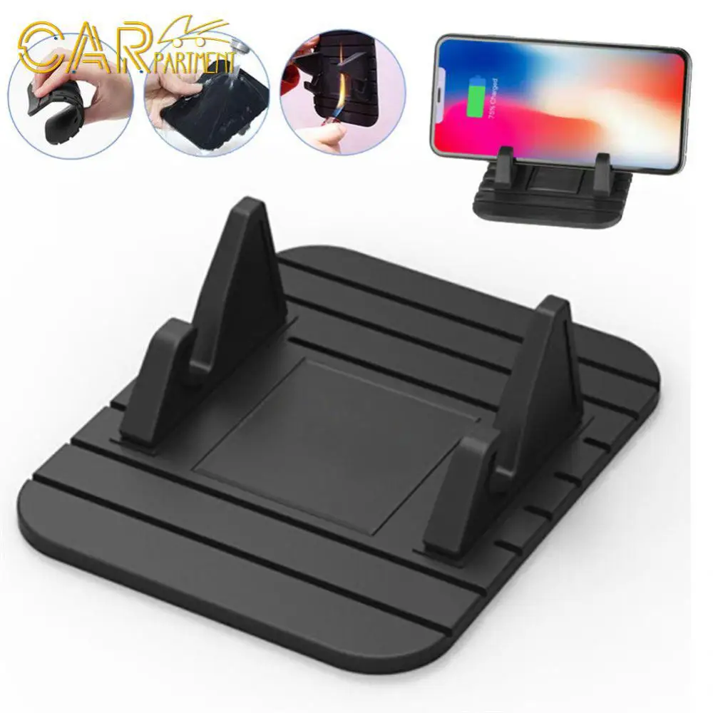 

Universal Phone Gps Bracket Anti-slip Mini Dashboard Stand Mount Silicone Creative Mobile Phone Car Holder Car Phone Holder