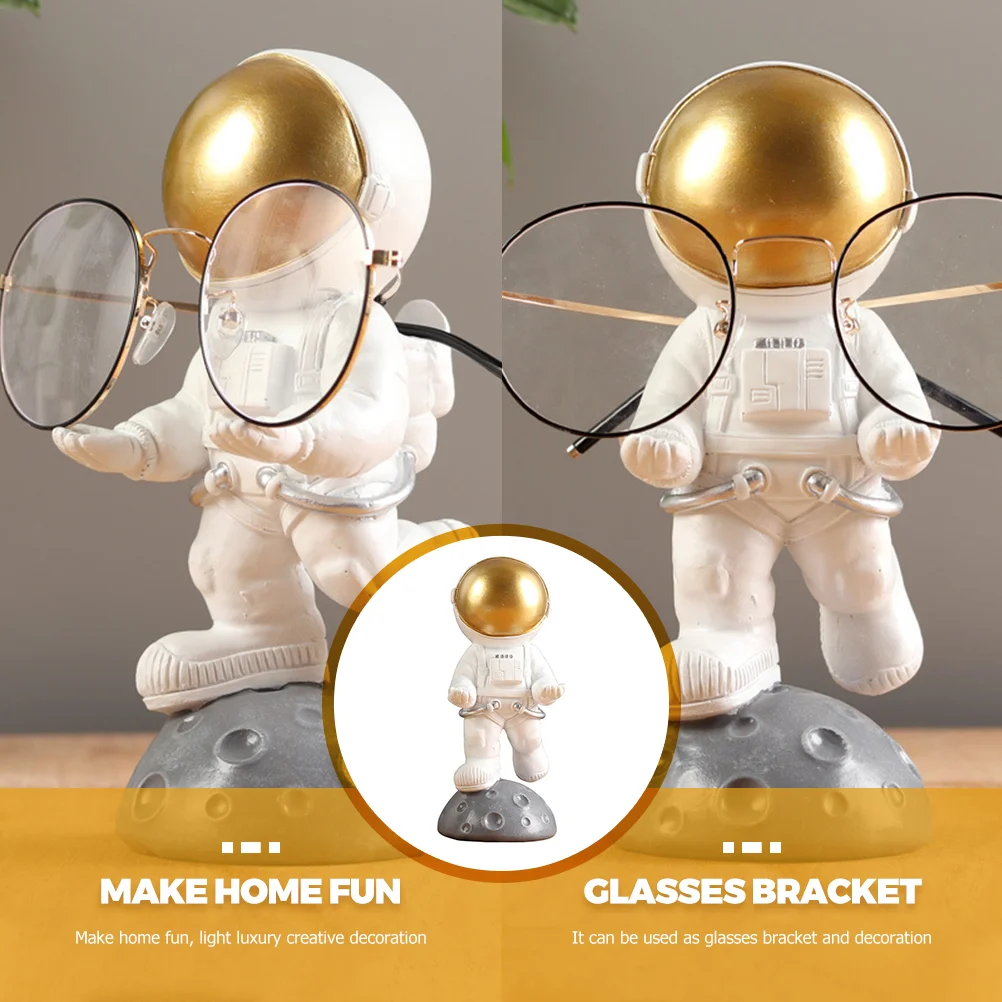 Astronaut Holder Stand Glasses Desktop Sunglasses Display Eyeglasses Spaceman Pen Statue Decorative Decoration Frame Desk