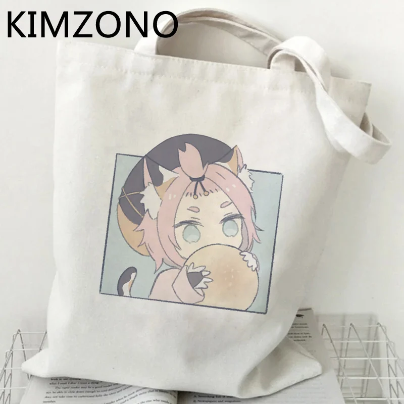 

Сумка для покупок Genshin Impact, сумка для покупок, многоразовая Холщовая Сумка для покупок, тканевая сумка для покупок