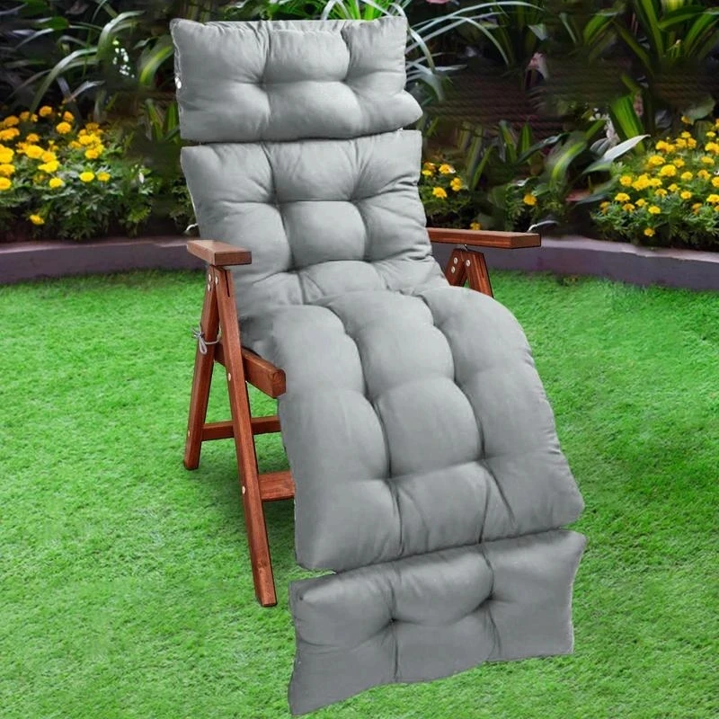 

Rocking Chair Cushion Comfortable Thickened Garden Patio Sun Lounger Cushion Long Recliner Outdoor Chaise Lounger Cushion