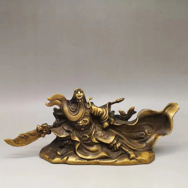 Антикварный антикварный оптовый медный латунный держатель для ручек Guan Gong стол