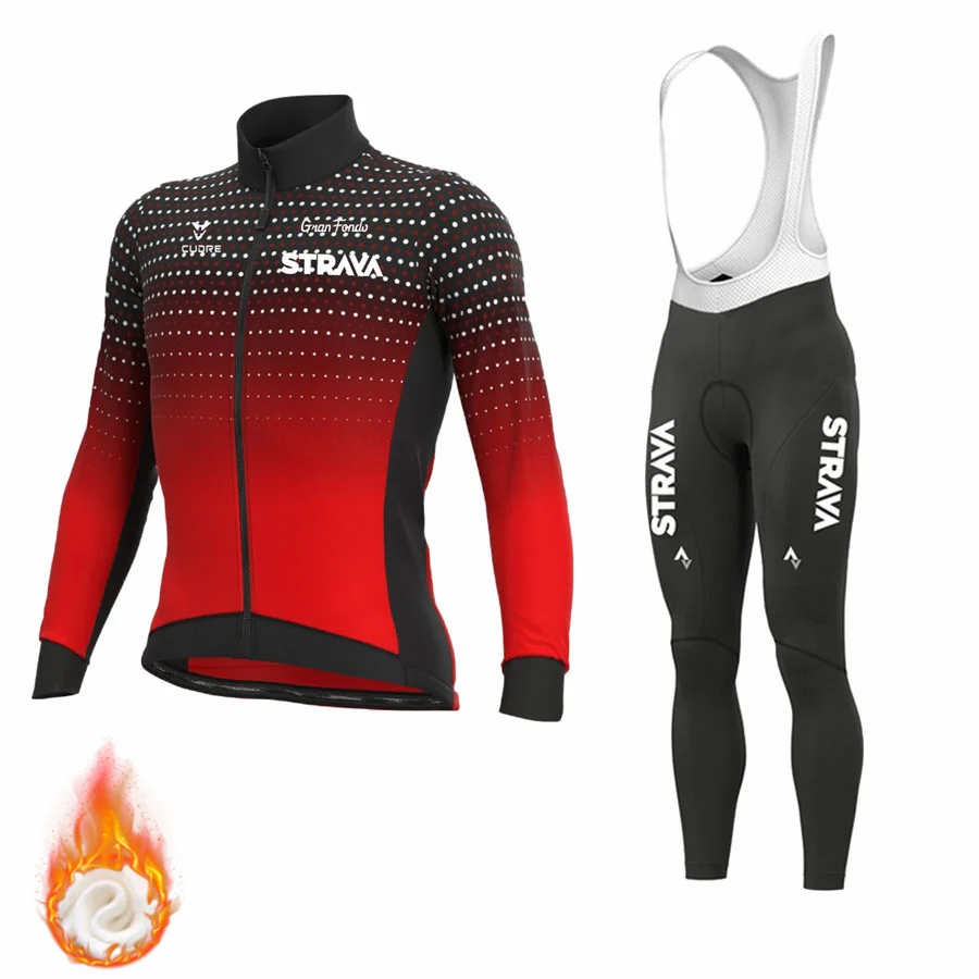 Мужской Комплект Одежды Для Велоспорта Strava Зимние Термошорты Триатлона
