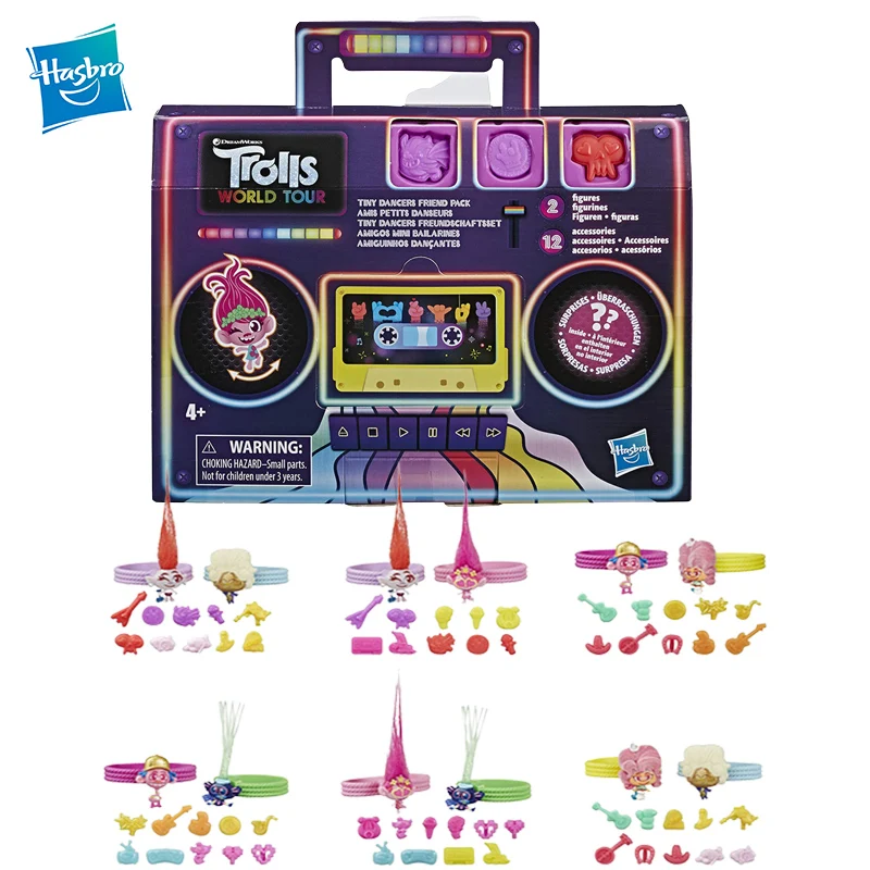 

Hasbro Trolls Dancers Friends Action Figures Mini Models TROLLS WORLD TOUR DIY Bracelet Poppy Branch Biggie Dolls for Kid Gifts