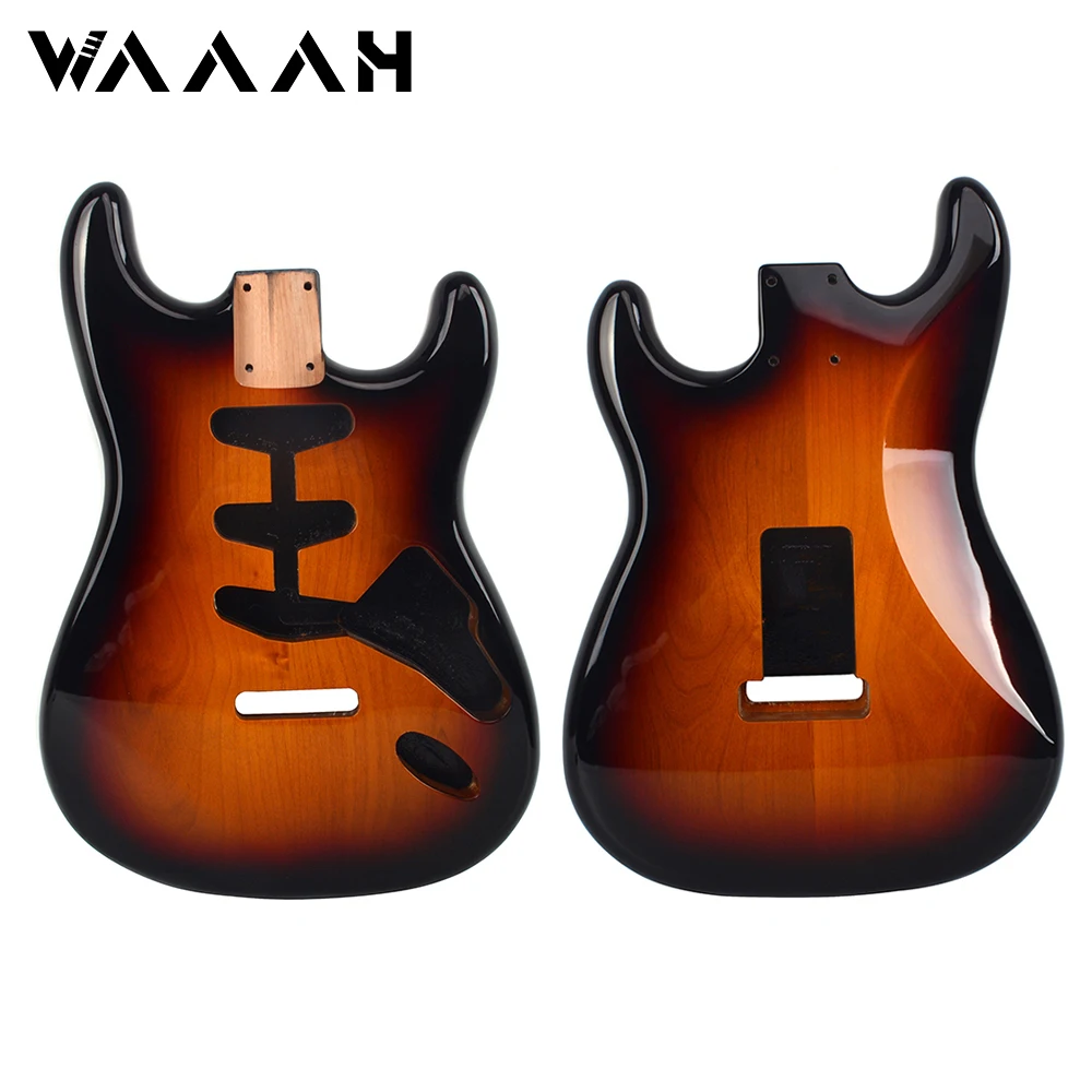 Alder Wood Multicolor Strat Guitar Body in High Gloss Finished for SSS Eectric Replacement | Спорт и развлечения