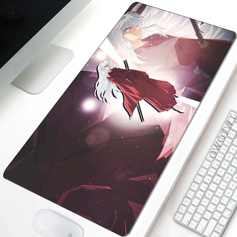 

Mousepad HD Large Home New MousePads Desk Mats Mouse Mat Anime Inuyasha Anti-slip Natural Rubber Office Gamer Mice Pad Table Mat