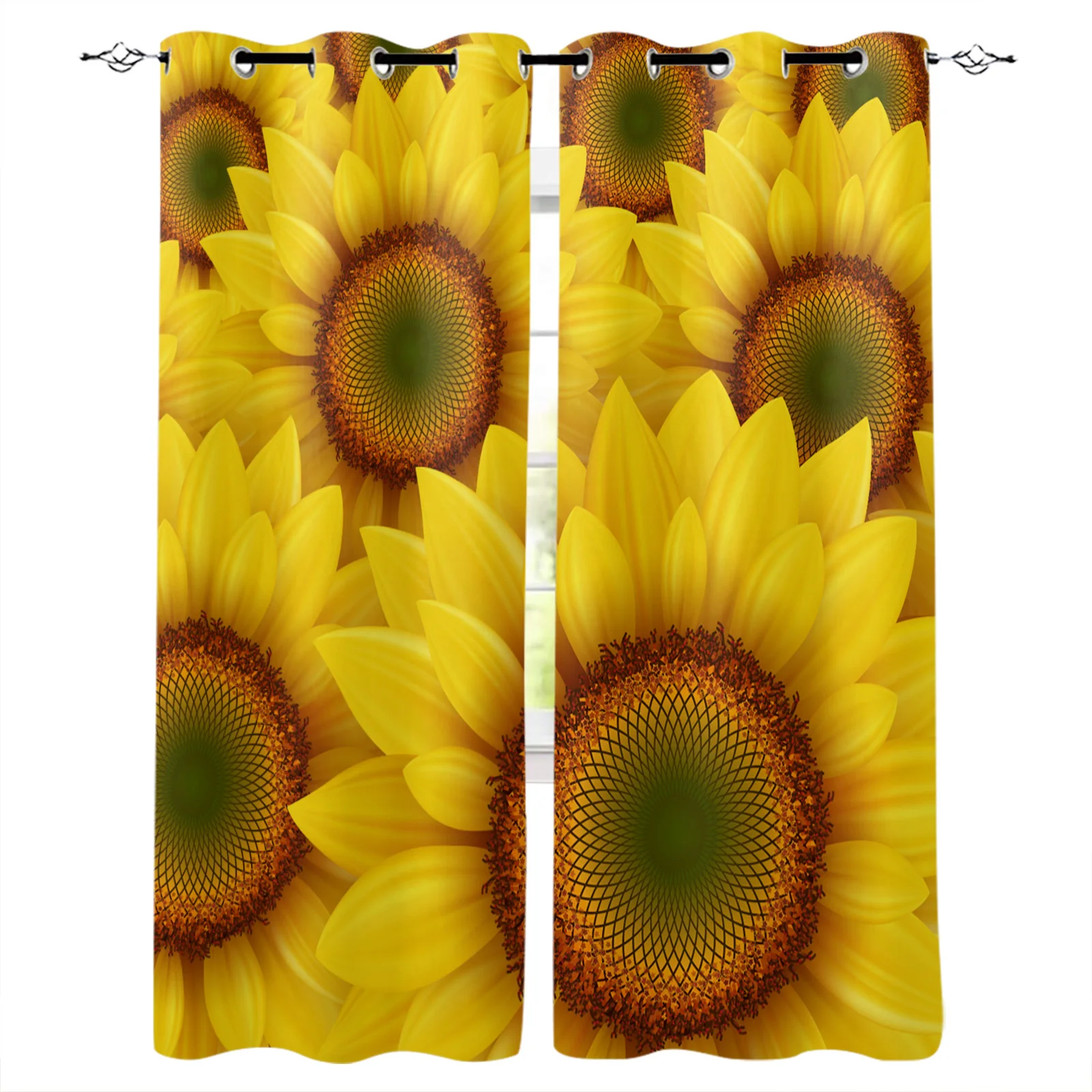 

Желтый подсолнух, затемняющие шторы, оконные шторы для спальни, гостиной, декоративные оконные шторы