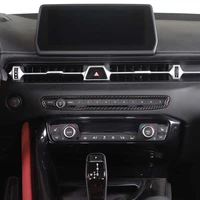 for toyota gr supra a90 2019 2022 interior center control panel volume knob frame abs carbon fiber patternred car accessories