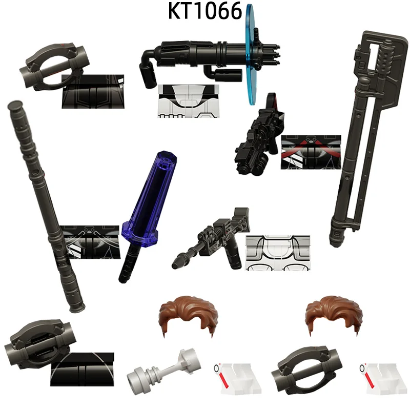 Фигурки топор палочка оружие брюки детали для волос модельные блоки набор