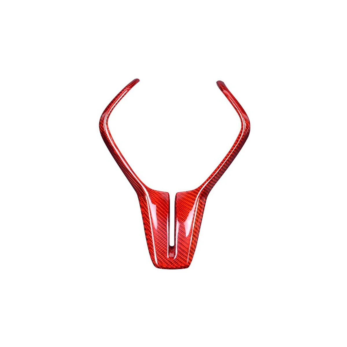 

Carbon Fiber Car Steering Panel Cover Trim for Infiniti Q50 Q60 2018 -2022 Interior Decoration(Red)