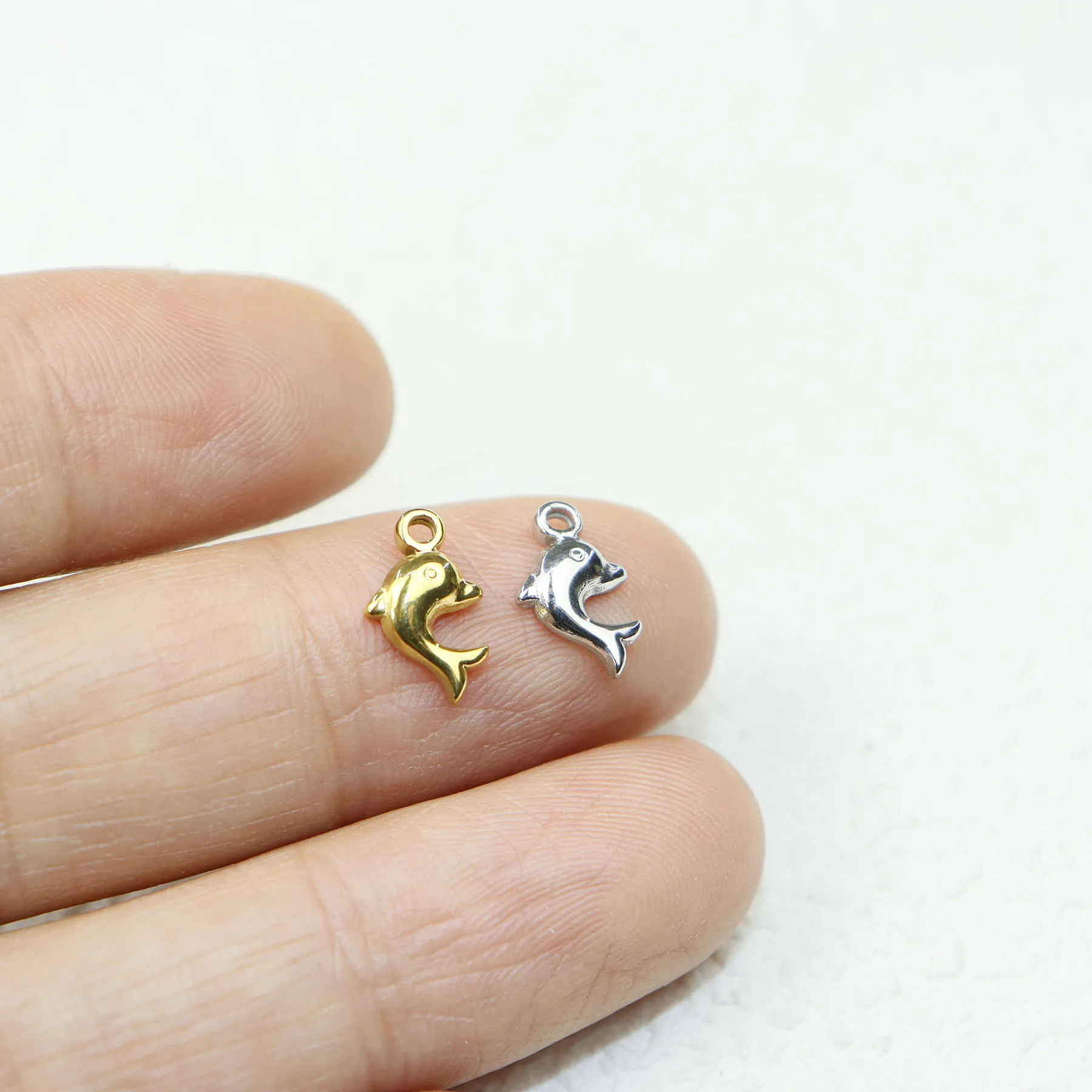 5 шт. мини-черепаха из нержавеющей стали дельфин морской мотив ювелирные изделия