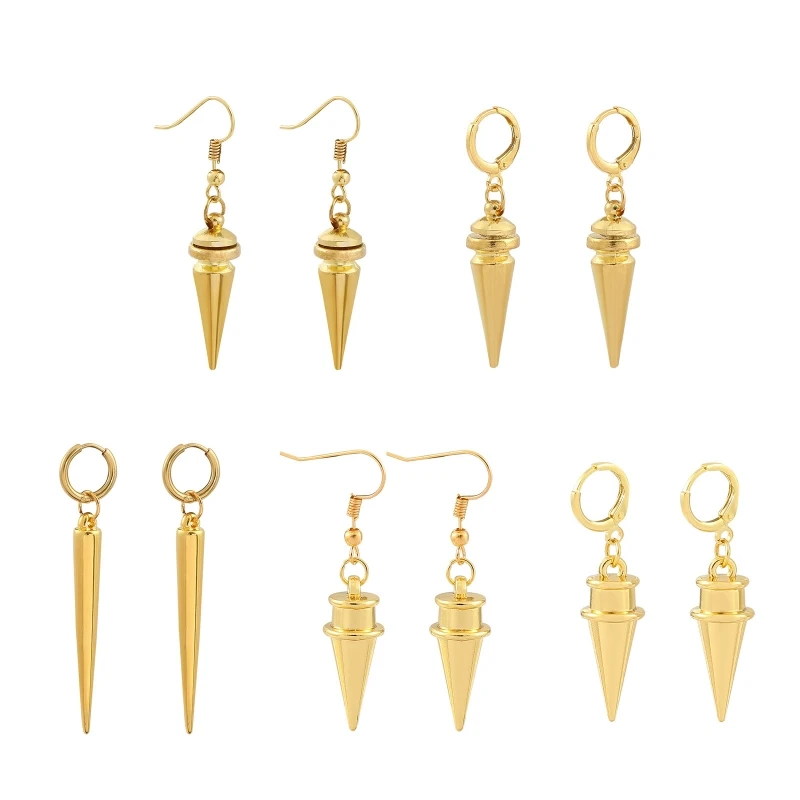 

Bohemian Dainty Geometric Triangle Cone Dangle Earring Delicate Cute Jewelry