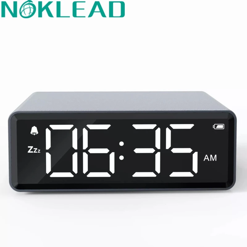

NOKLEAD Travel Alarm Clock Camping Clock Desk Digital Large LCD Home Alarm Clock Traveling Alarm Clock Home Desktop Alarm Clock