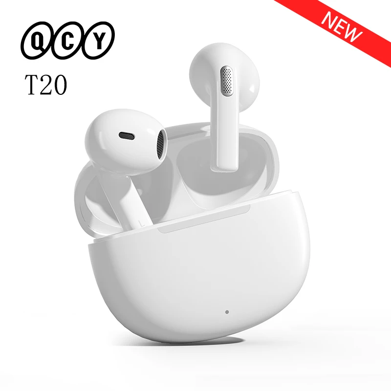 

QCY T20 TWS Wireless Earphones Bluetooth 5.3 Earbuds 68ms Low Latency 13mm Driver HIFI Headphones 4 Mics+ENC HD Call Headsets