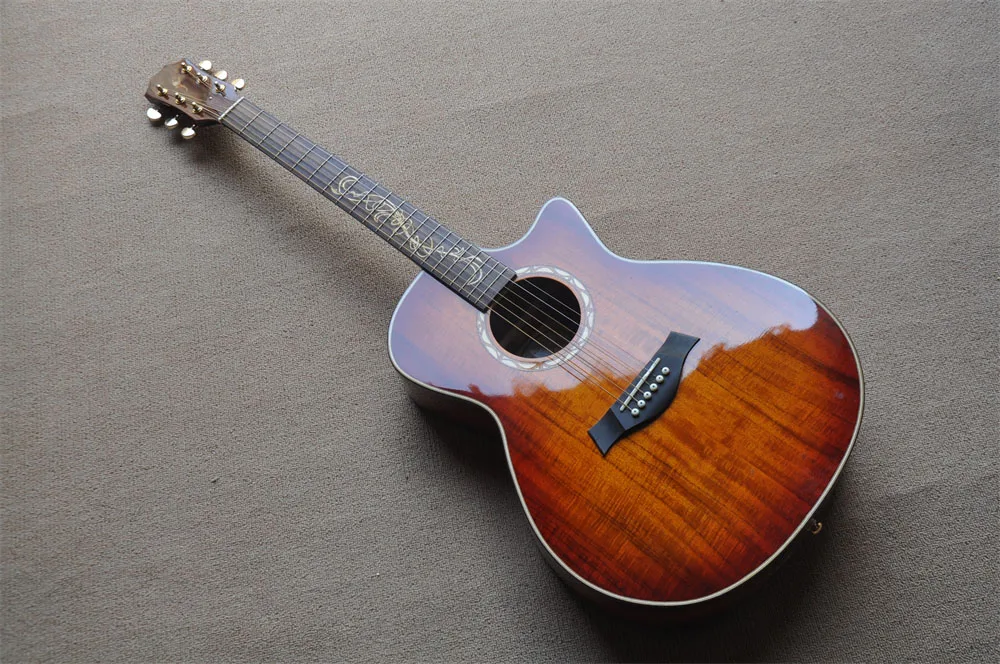 

324 Ce model acoustic guitar,41 inch guitar,folk guitar,Solid wood top natural Acacia wood body real photos in stock 418