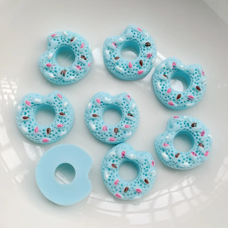 20 шт. миниатюрные искусственные Пончики из смолы с плоской задней поверхностью
