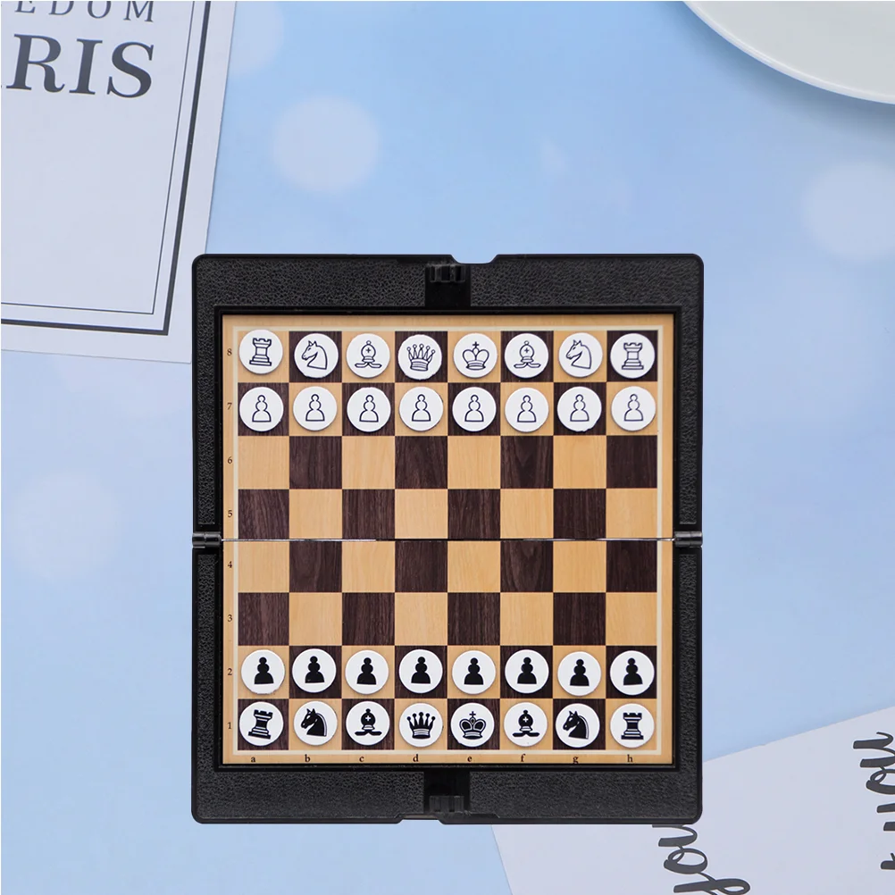 

International Draughts Mini Chess Board Checkerboard Magnetic Checkers Child Suits Kids Backgammon