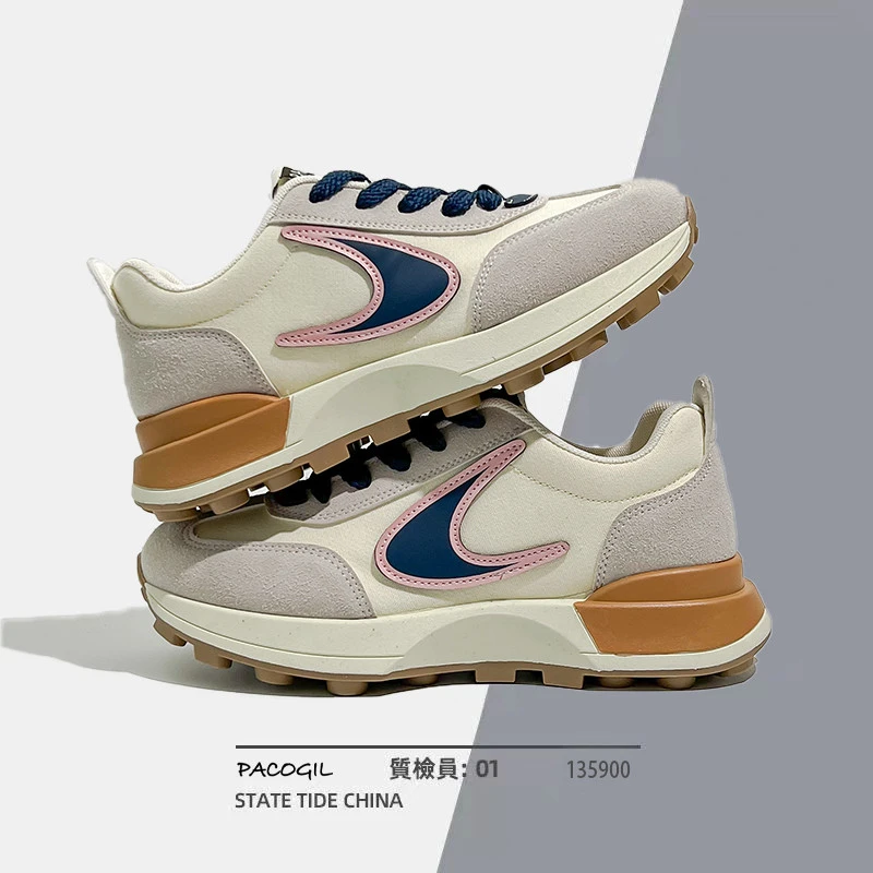 Women Sneakers Platform Shoes PU Leather Patchwork Casual Sport Shoes Ladies Outdoor Running Walking Shoes Zapatillas Mujer