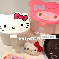 hello kitty seasoning box anime cute melody kitchen accessories seasoning box plastic seasoning storage box