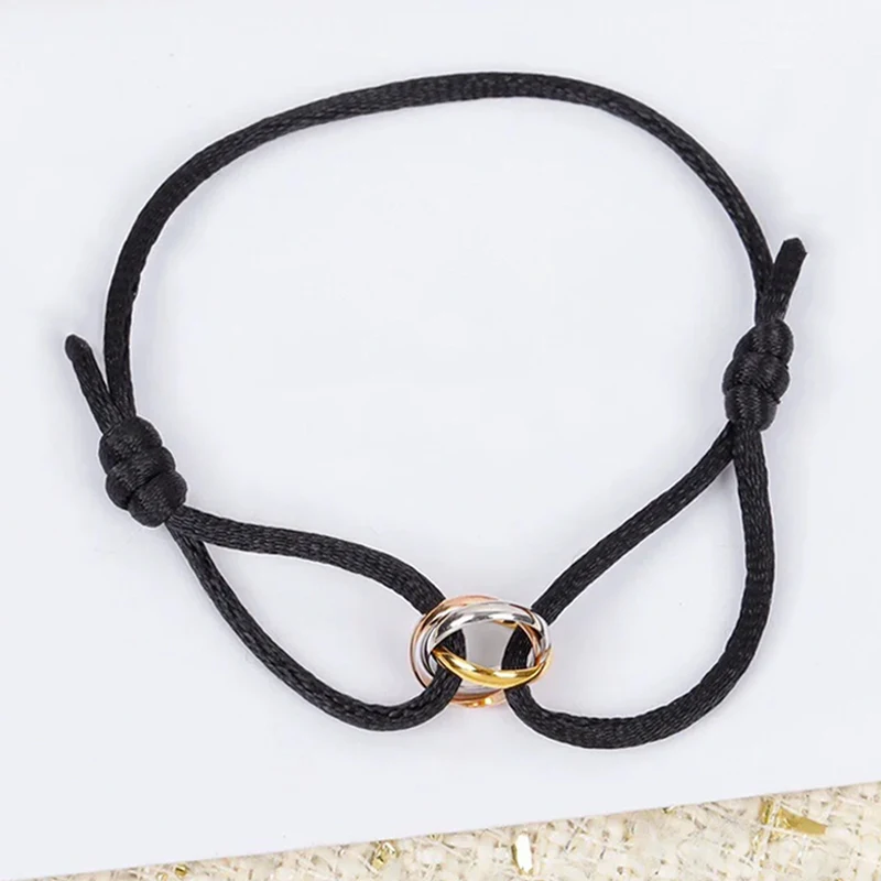 Классический браслет Тринити из стерлингового серебра 925 пробы с тремя кольцами