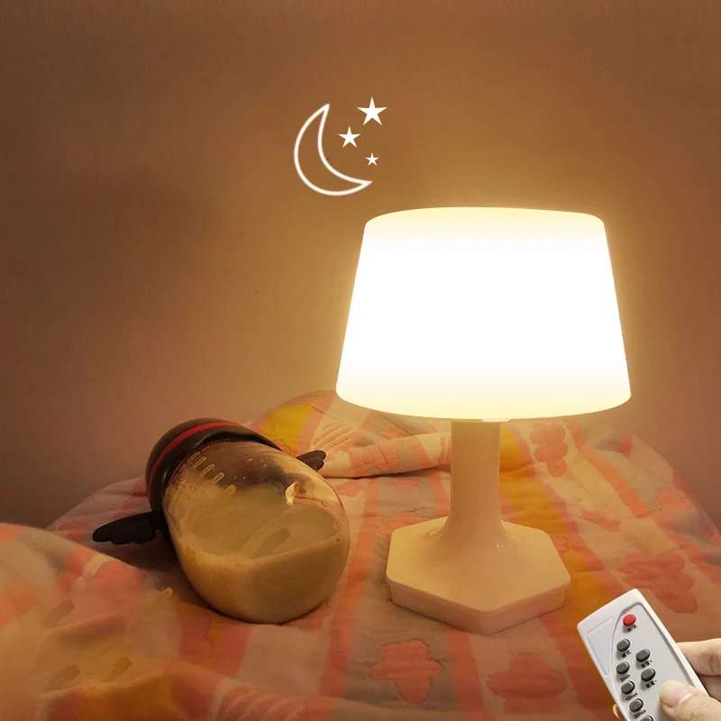 Remote Control Usb Led Night Light Rechargable Lamp Table Bedroom Eyecare Ambient Desk Lamp Kids Decoration Home Switch Gift