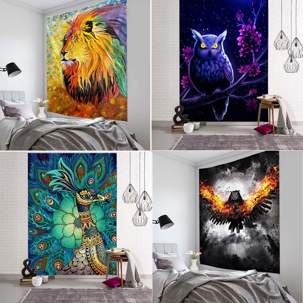 

Индивидуальное Психоделическое искусство на стену в виде совы, павлина, льва