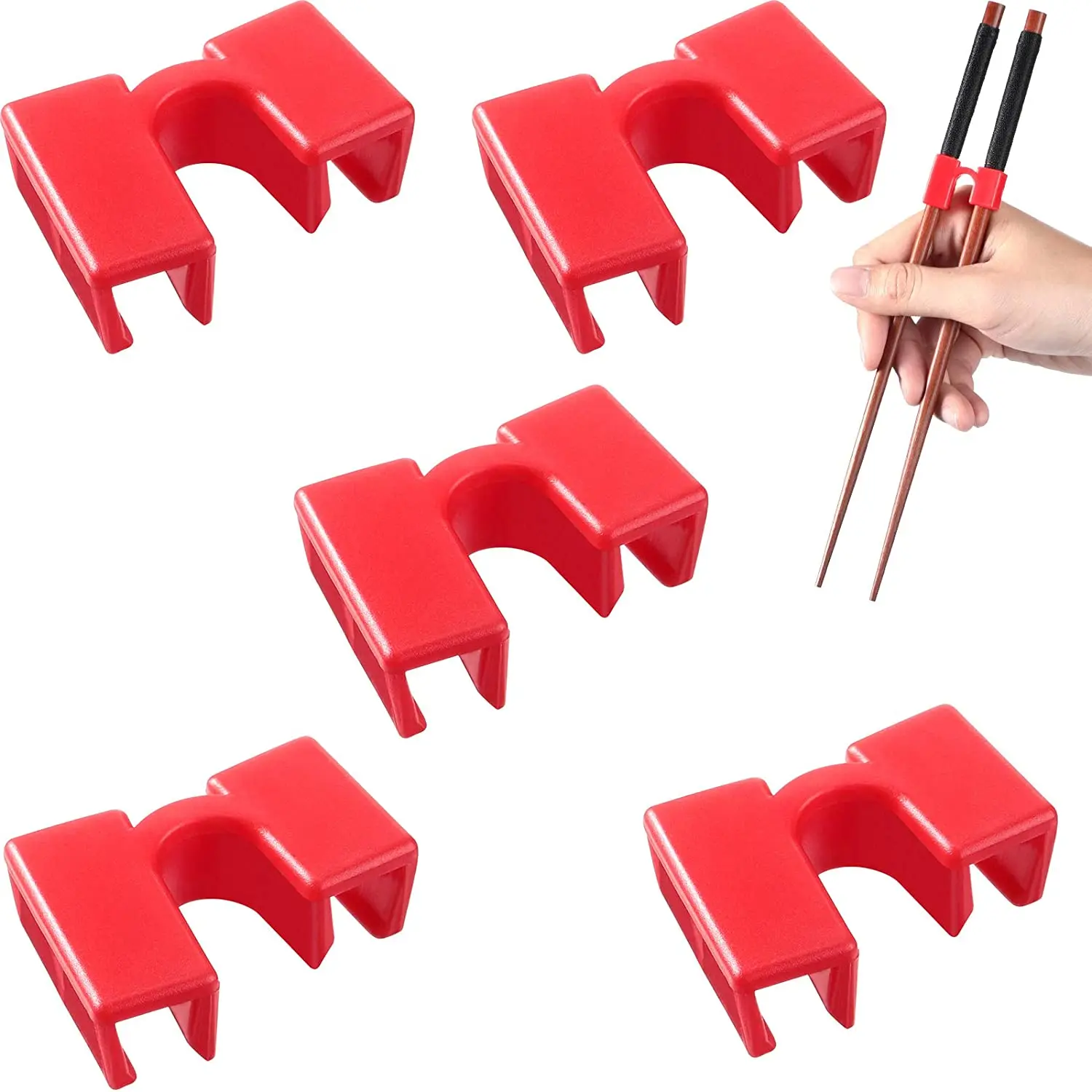 

5PCS/Set Reusable Chopstick Helpers Training Chinese Chopsticks Trainer Holder for Adouts Beginner Trainers or Learner