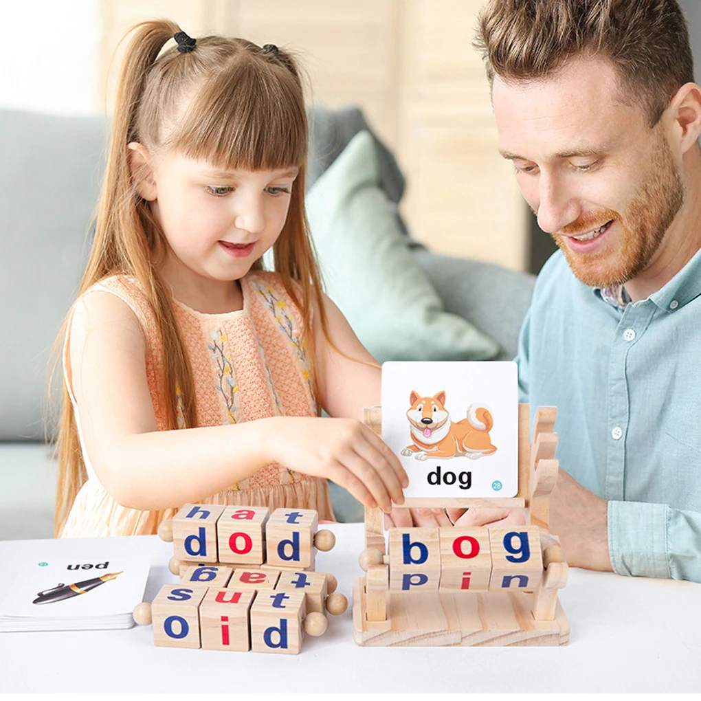 

Children Word Alphabet Learning Card Educational Toys Parent-child Cards Teaching Props Accessory for School Kindergarten