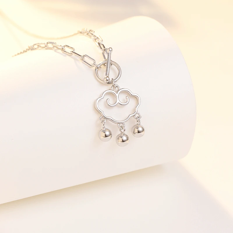 

S925 sterling silver Ruyi pendant chain ins female niche design advanced fashion Joker girlfriend girlfriend necklace