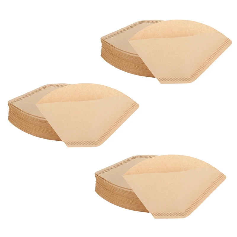 

300Pcs Coffee Filters Disposable Cone Paper Coffee Filter Natural Unbleached Filter 4-6 Cup For Pour Over Coffee Makers